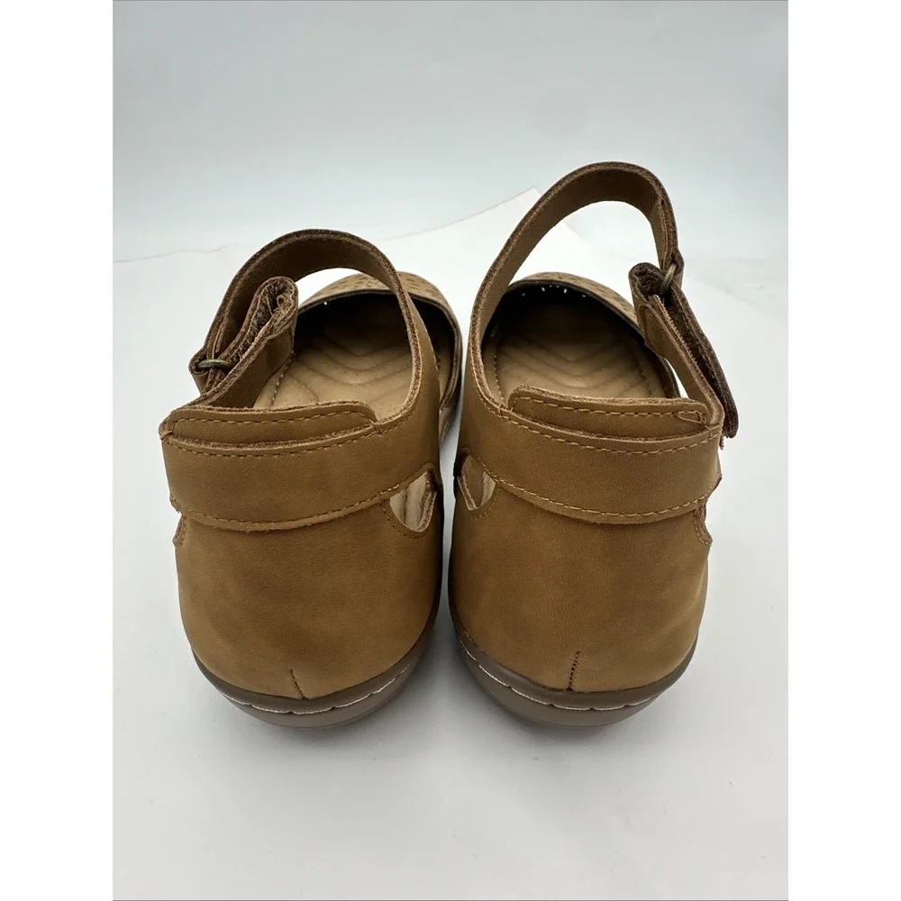 Jessica Cline Brown Flower Espadrille Wedges Size 9 Women Sandals NWOB